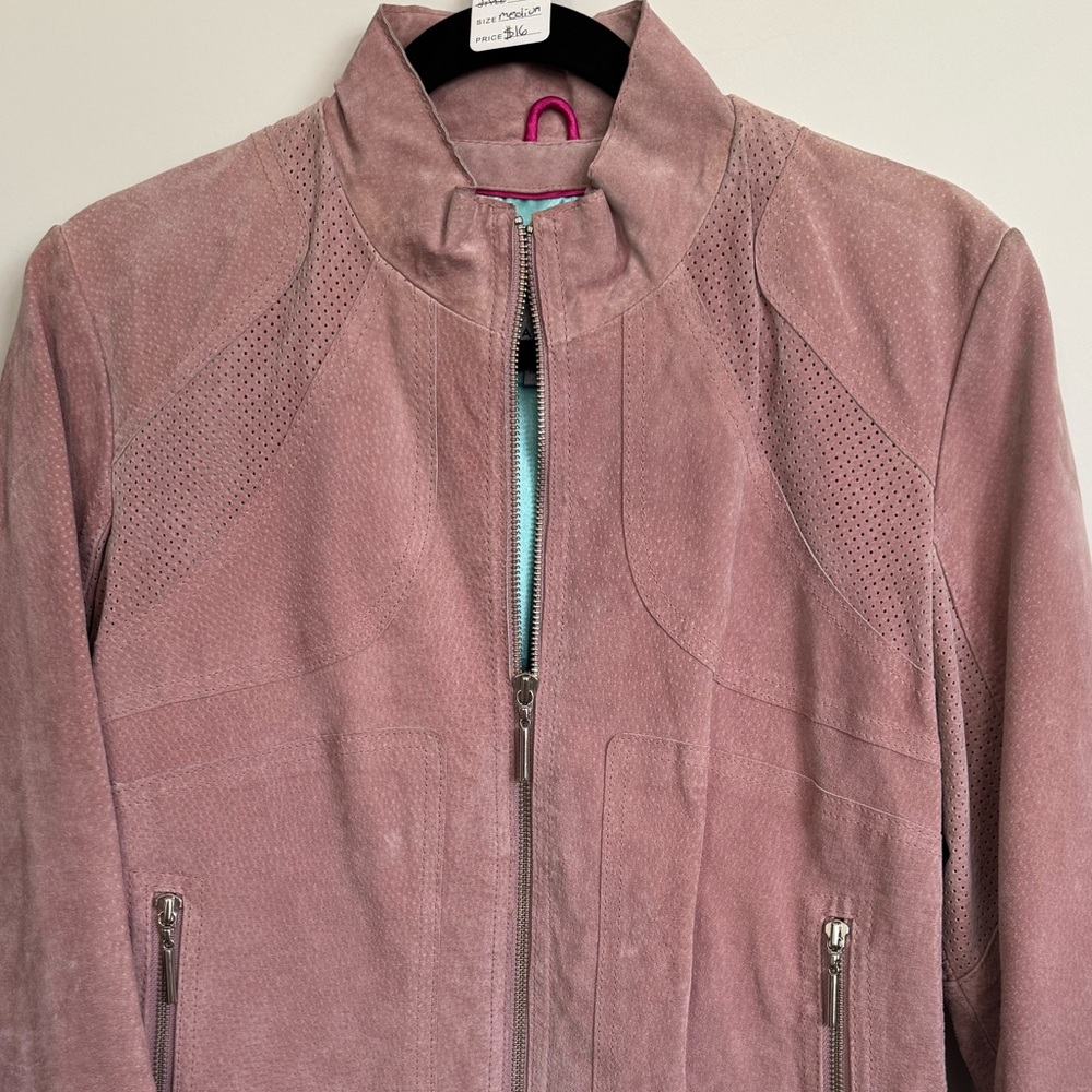 Vintage Wilsons Leather Women's Mauve Suede Jacket - Picture 2 of 8